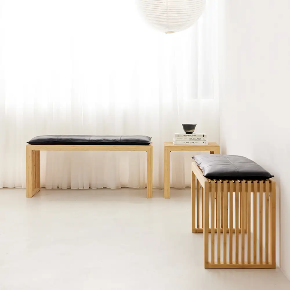 Rib Dyna 104 cm Svart läder 