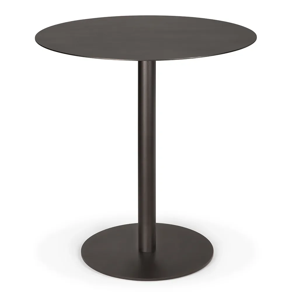 Ethnicraft, Blend matbord 70 cm mörkbrons metall