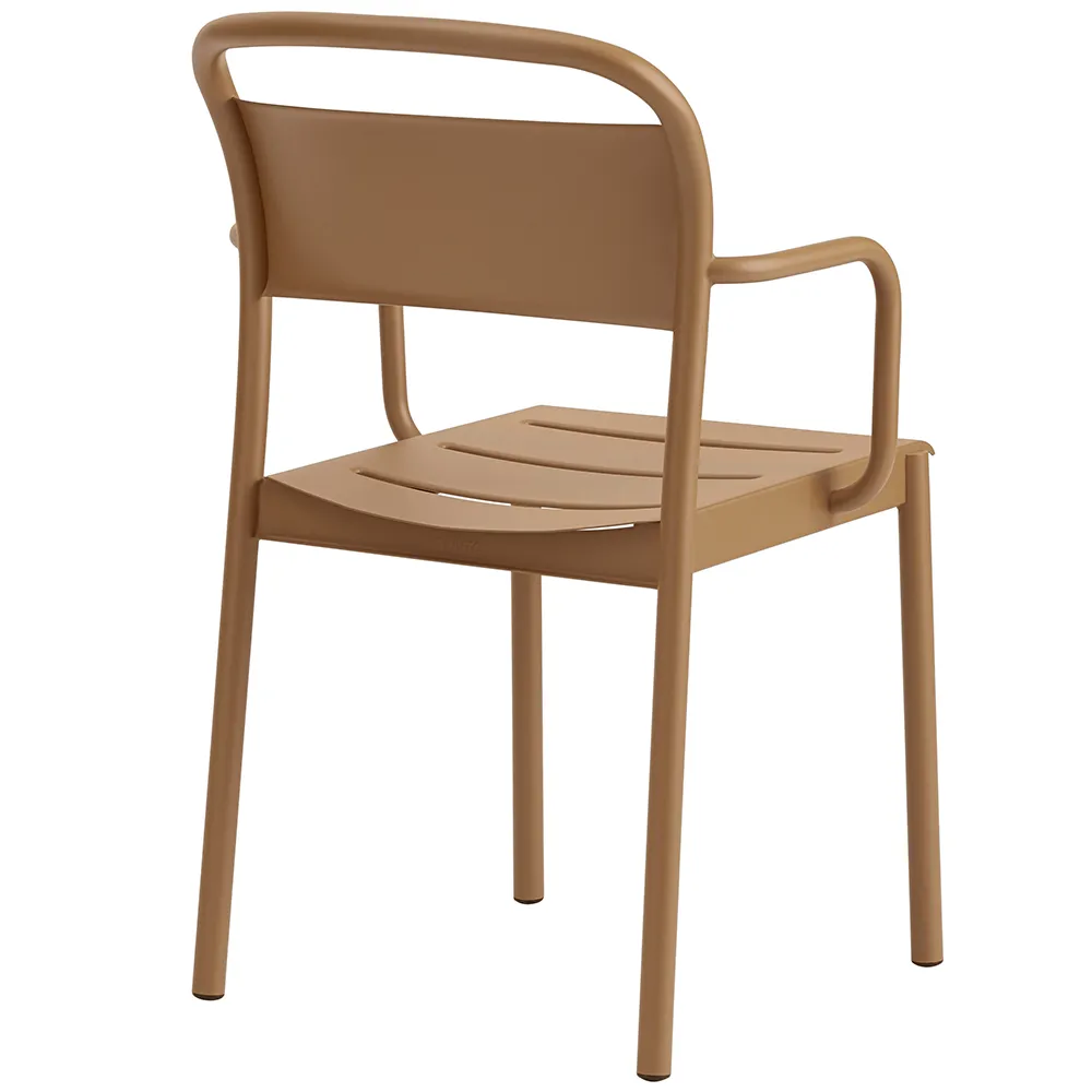 Alternativ bild 1 för Muuto - Linear Steel Armchair - Trädgårdsstol - Burned Orange - L55,4 x D54 x H85,1 cm