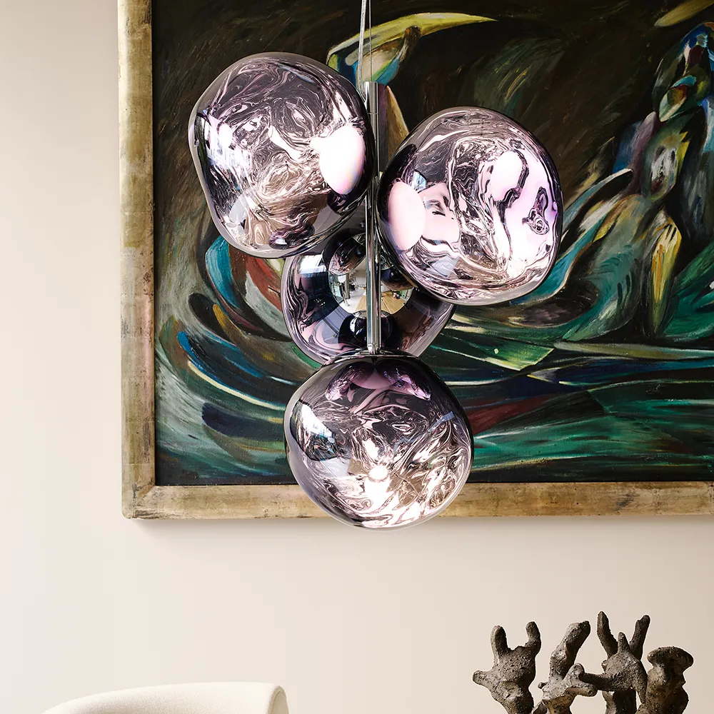 Melt Chandelier Mini Takkrona Smoke LED