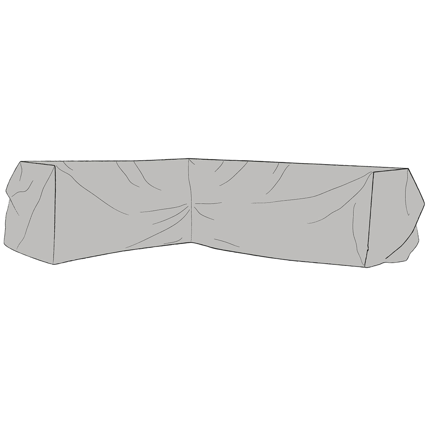 Brafab Möbelskydd  hörnsoffa 90×280/222 cm grå polyester