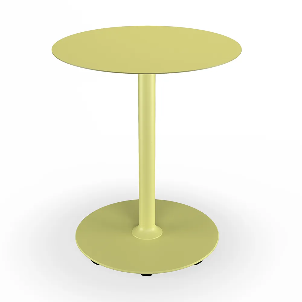 Pico Café table, Ø64 cm, round base Mono Lemon zest