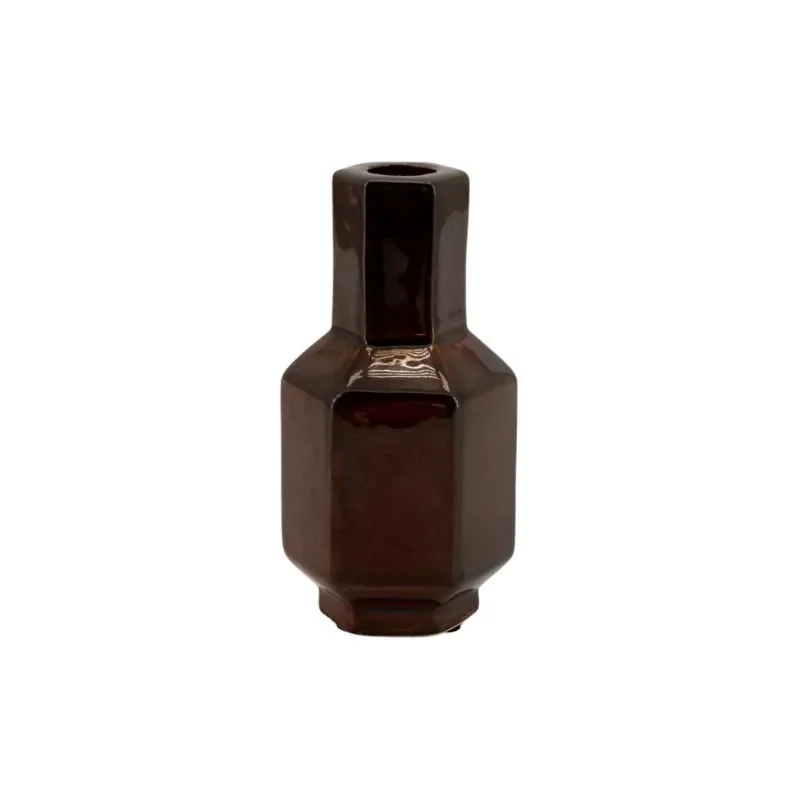 Axis small Ljusstake 7,8x7x15 cm Lergods dark red