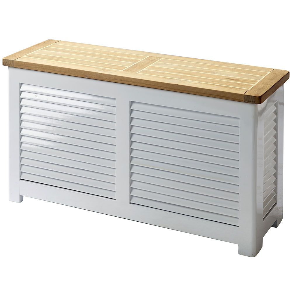 Cinas Classic förvaringsbox 30×90 cm teak/vit