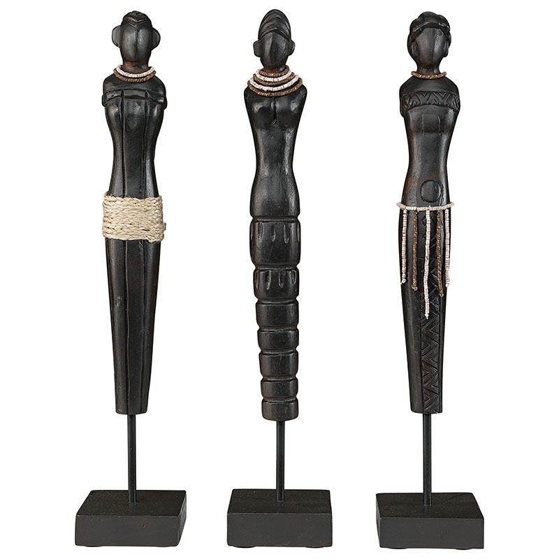 Artwood, African Ladies Dekoration 3-Pack