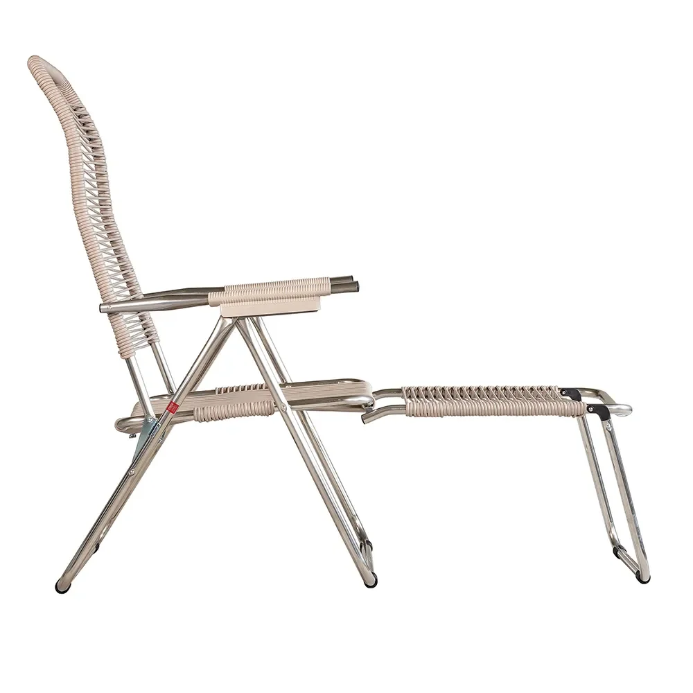 Spaghetti footrest taupe matt aluminium 