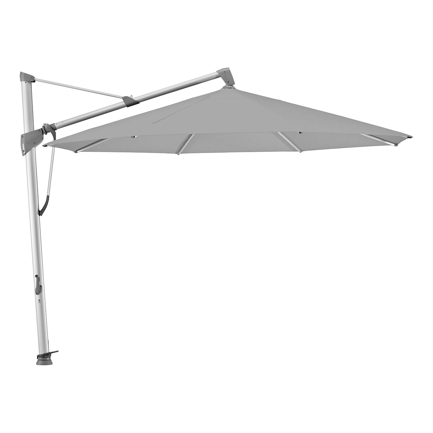 Sombrano S+ frihängande parasoll 400 cm kat.5 anodizerad alu / 501 granite Glatz