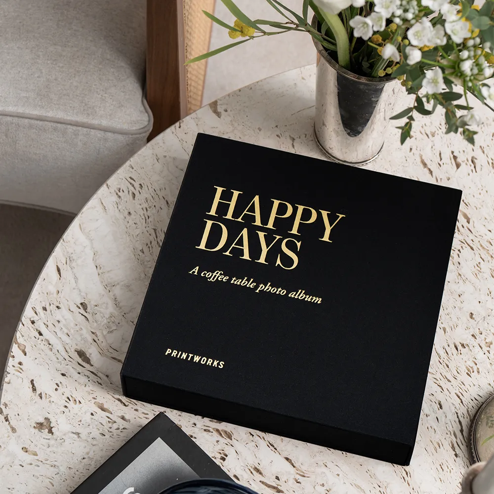 Photo Album - Happy Days, Black (S)