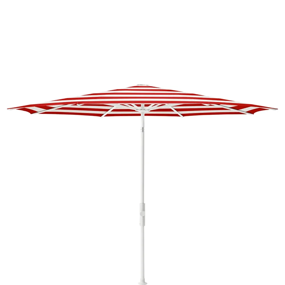 Glatz, Twist 270 cm parasoll matt white Kat.5 800 Red Stripe