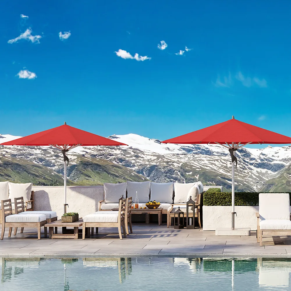 Fortero 350 cm parasoll alu Cat.5 660 Papaya