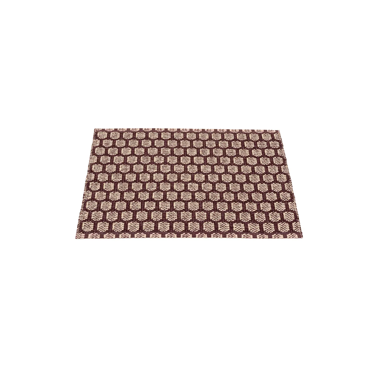 Pappelina, Vändbar Plastmatta MIMI Burgundy/Cream 70x50 cm