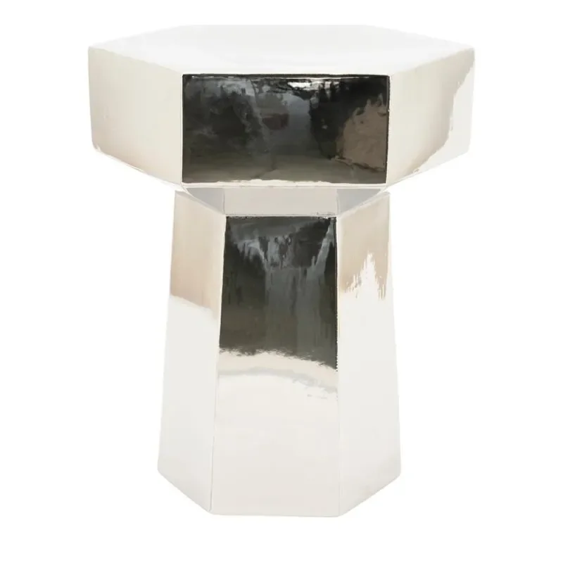 By-Boo, Axis Sidobord 36x31,3x43 cm Lergods Silver