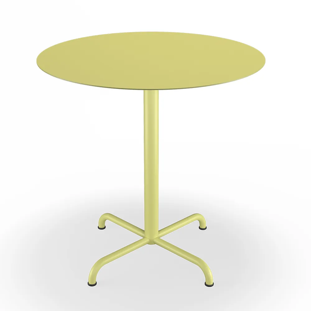 houe, pico café table, ø74 cm, 4 star base mono lemon zest