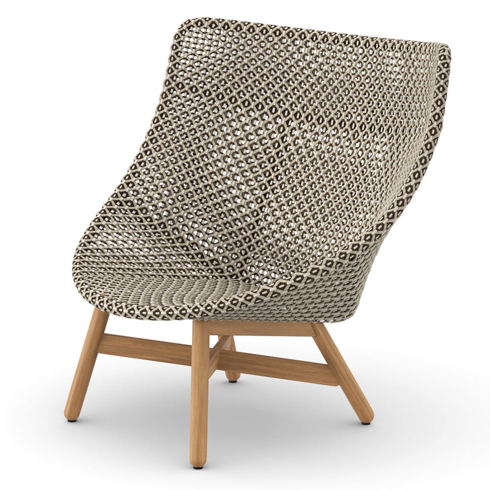 dedon, mbrace loungefåtölj hög pepper