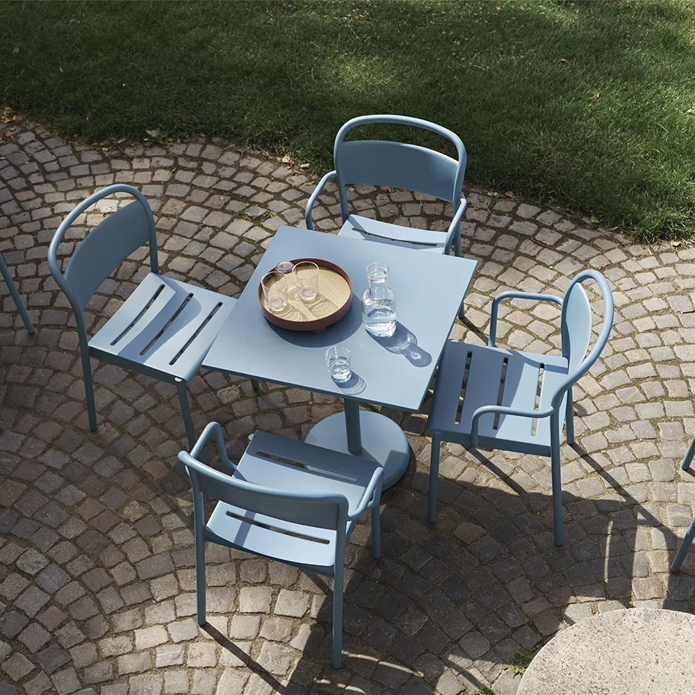 Linear Steel Karmstol - Anthracite Black 