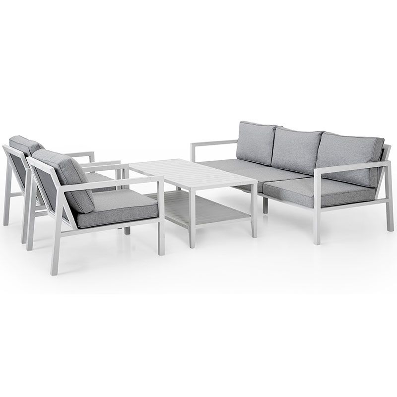 Belfort soffgrupp vit/grå 