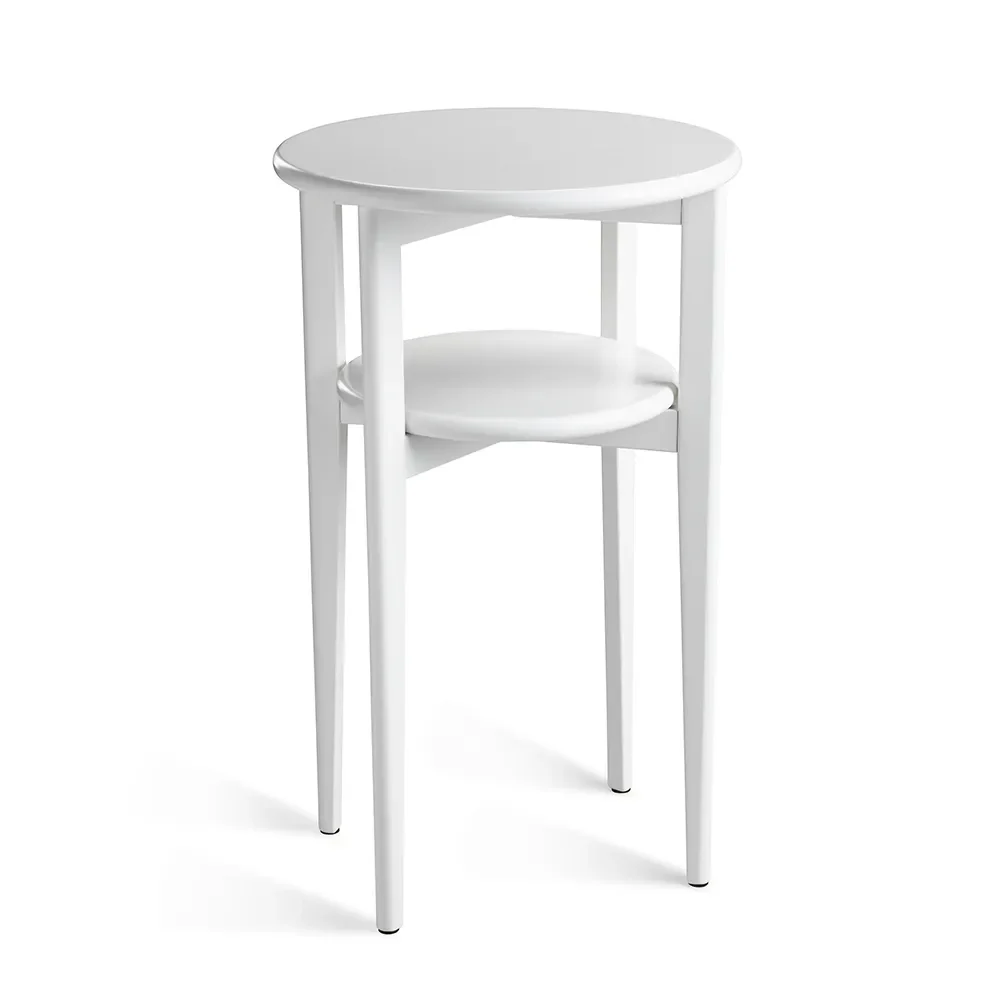 oscarssons möbel, mira sängbord vitlackad björk