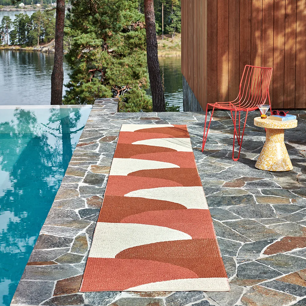 Hill matta Brick/Rust/Cream 70 x 180cm