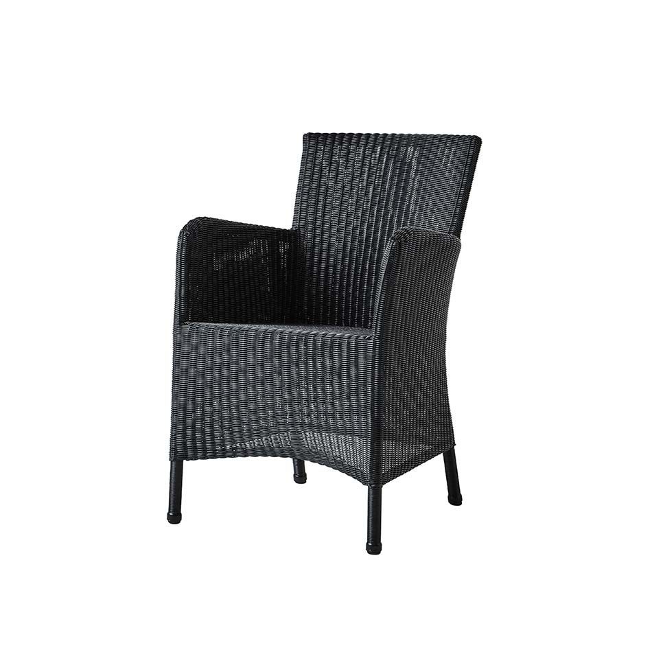 cane-line, hampsted karmstol konstrotting black