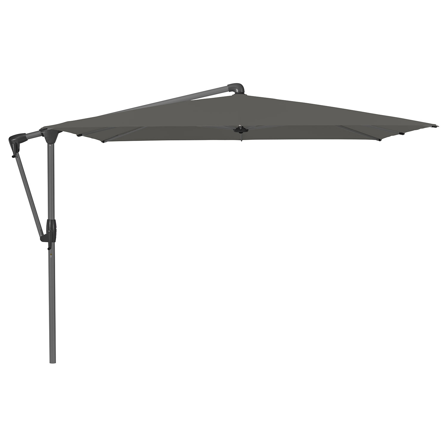 Sunwing Casa frihängande parasoll 270×270 cm kat.5 antracite alu / 502 thunder