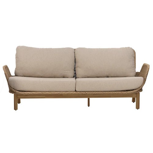 Lily 2,5-sits soffa  Twist straw / Plush wheat / teak