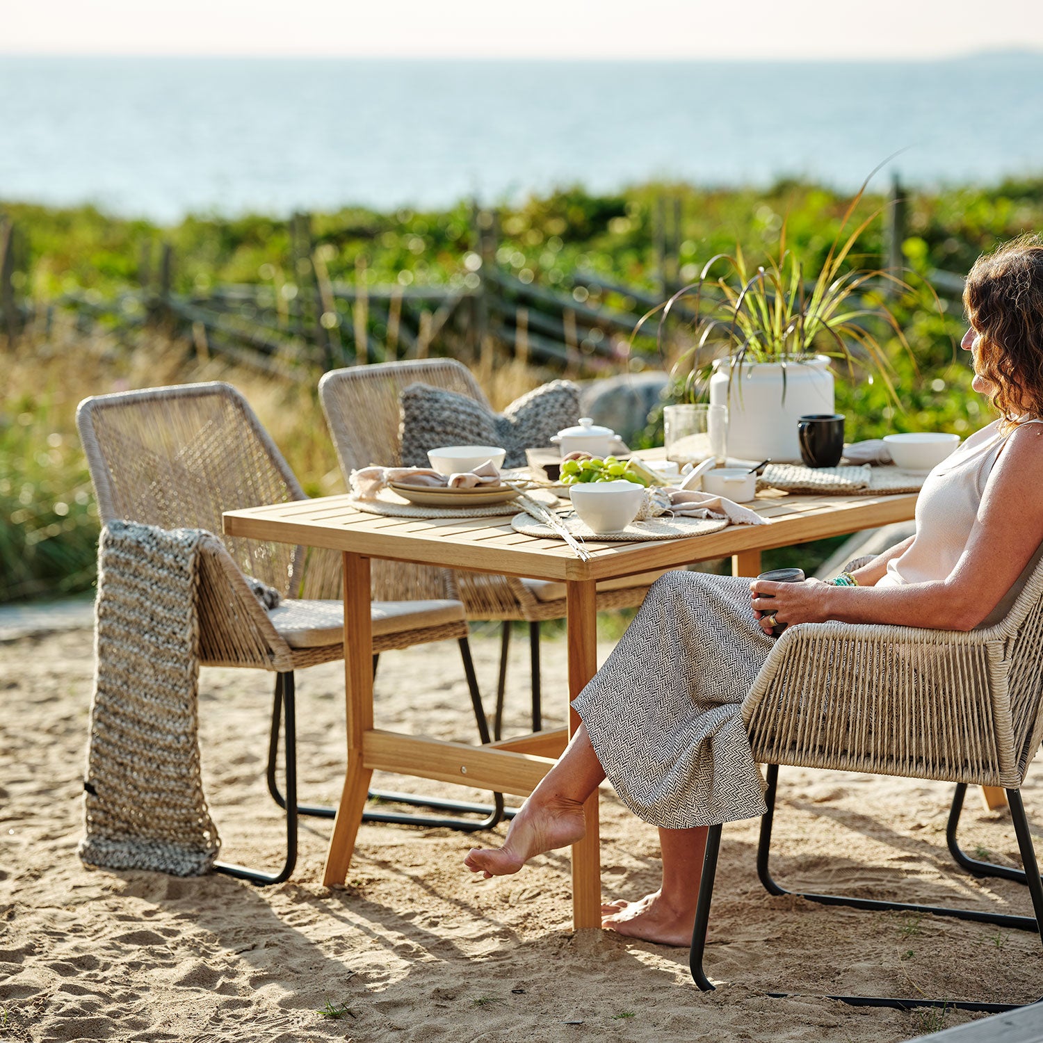 Kornell matbord 100x200 cm natur teak 