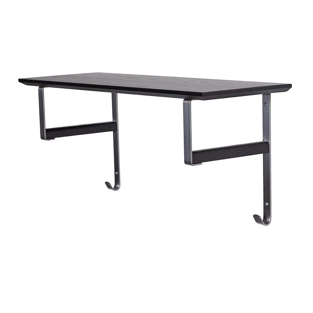 oscarssons möbel, niva hatthylla 77 cm svartbetsad ek