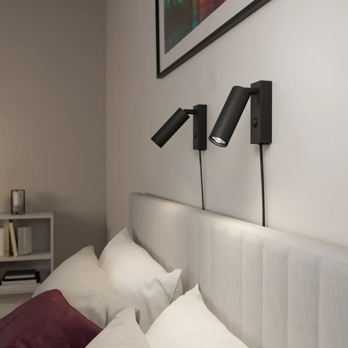 Vägglampa Pipeline Ø4x4,5xH12,5 cm Metall Mattsvart