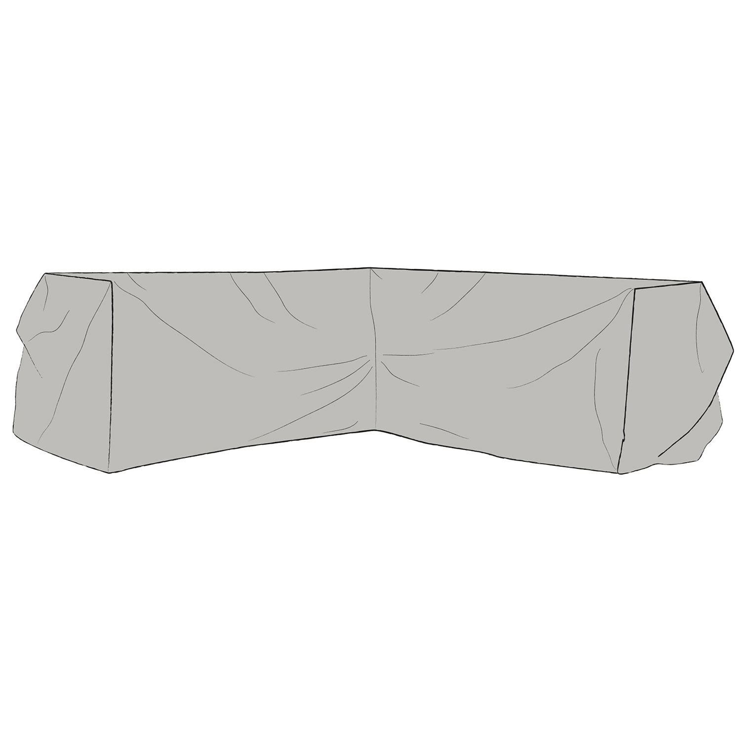 Möbelskydd hörnsoffa 84×225/225 grå polyester