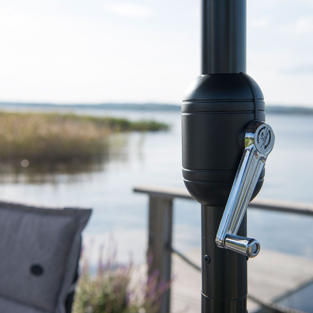 Parasoll 300 cm beige aluminium 