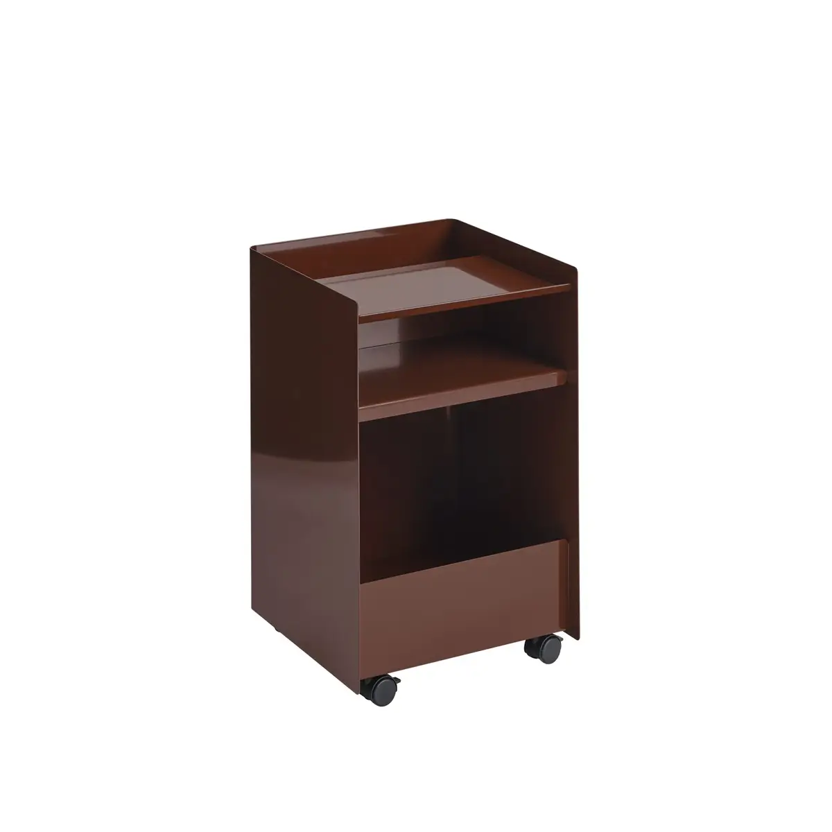 Muuto, Folded Trolley H 61,5 cm Hurts öppen- Mörkröd