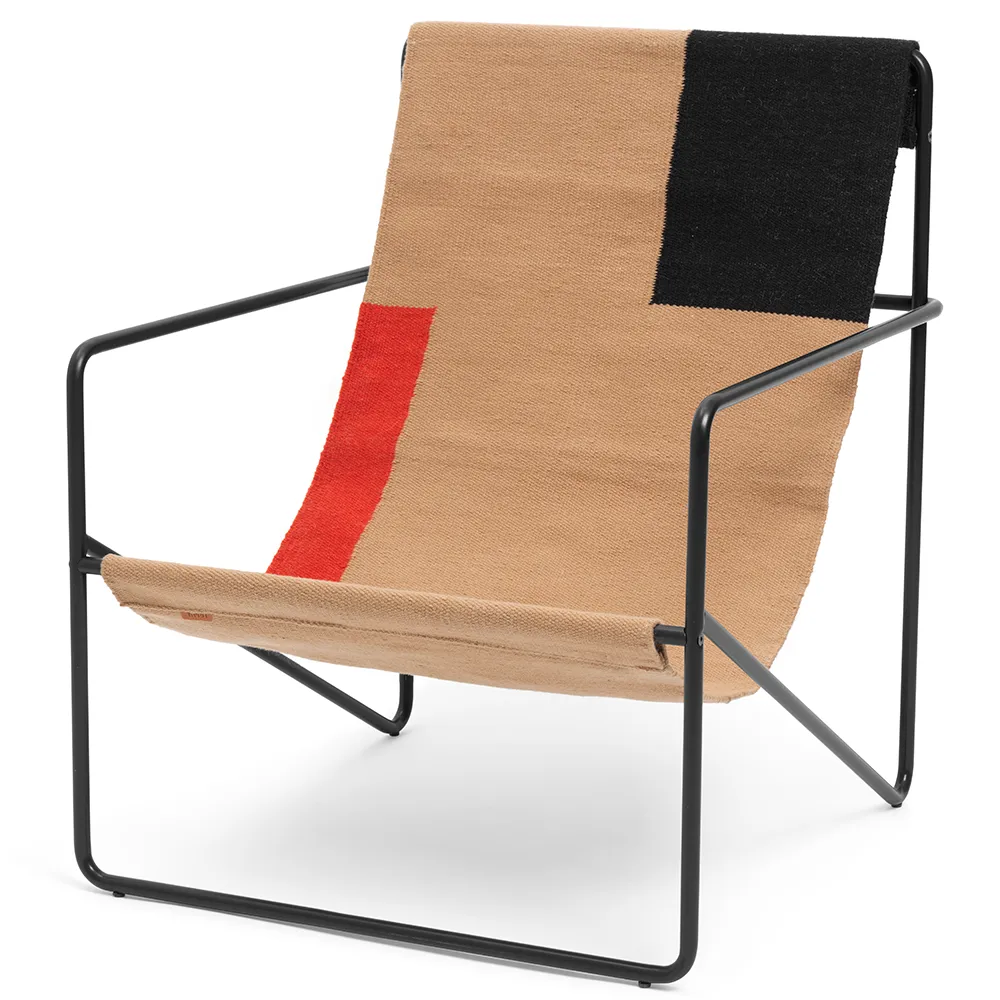 Produktfoto för Ferm Living - Desert Chair - Fåtölj - Block / Black - W63 x H77,5 x D66 cm
