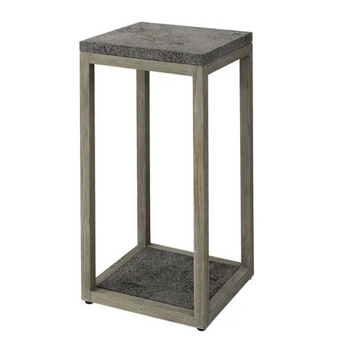 Torre Pidestal 70 cm teak/lava sten