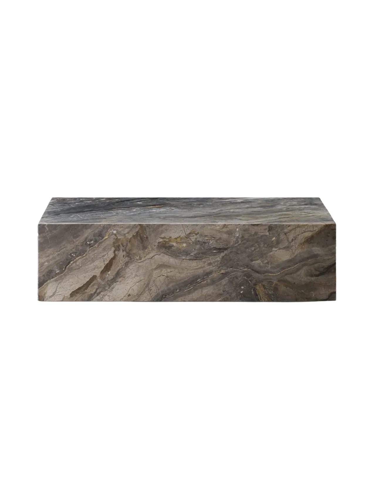 Audo CPH, Plinth Soffbord Marmor lågt Grey Galaxy