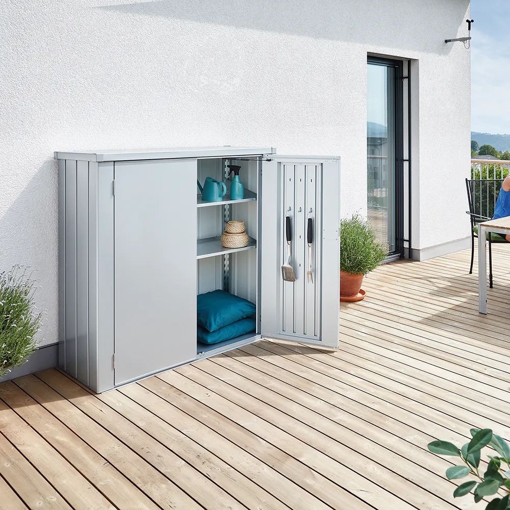 Romeo Terrasskåp L Metallic silver