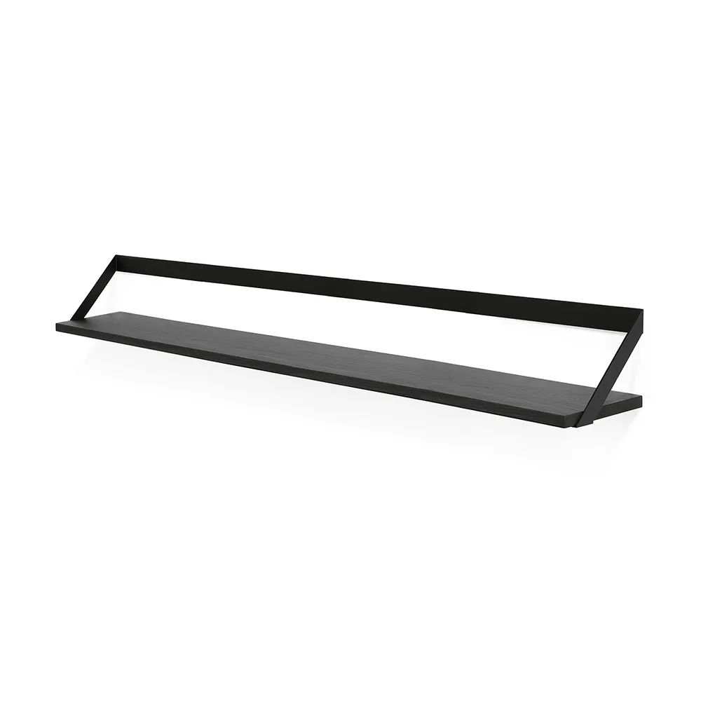 Ethnicraft, Ribbon hylla 140x20 cm svart ek/svart metall