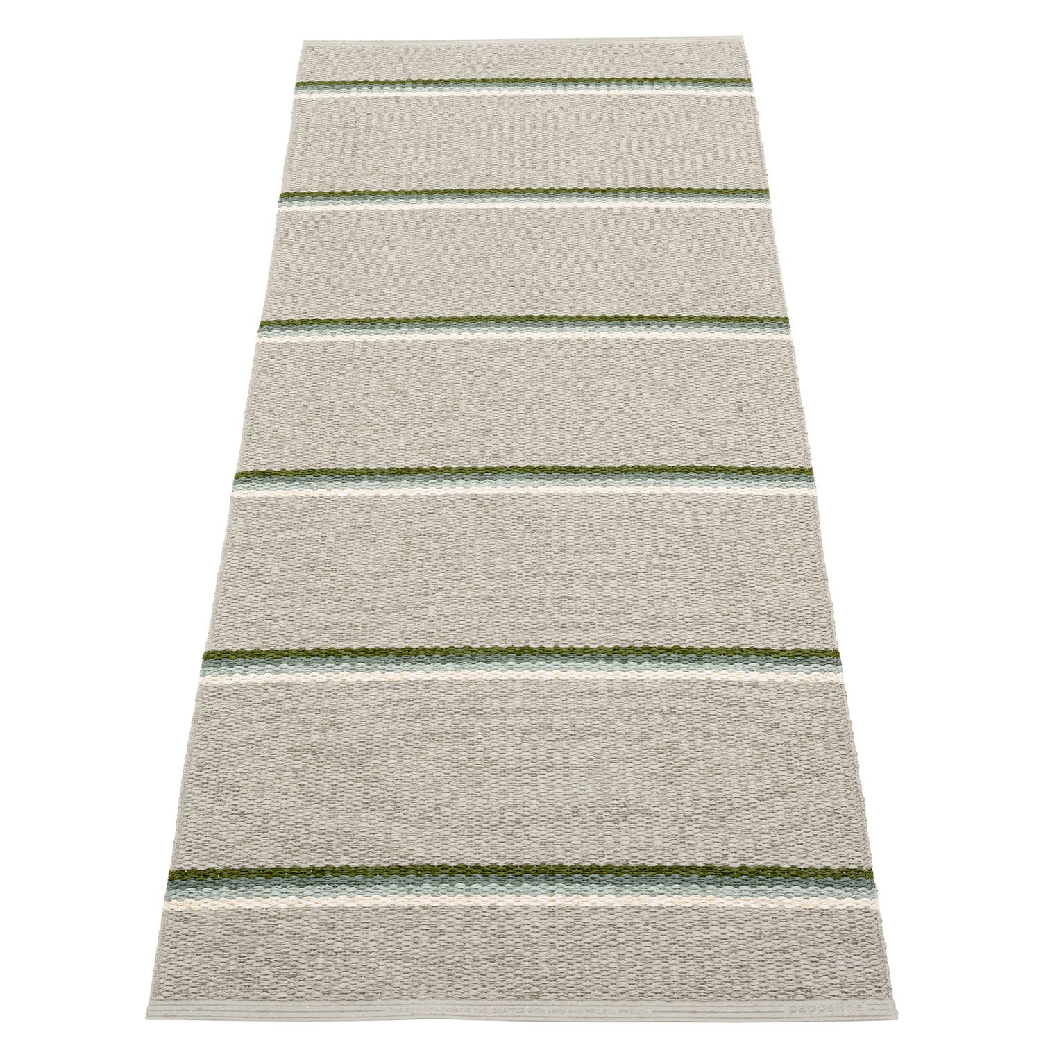pappelina, olle matta 70x180 cm green / background linen