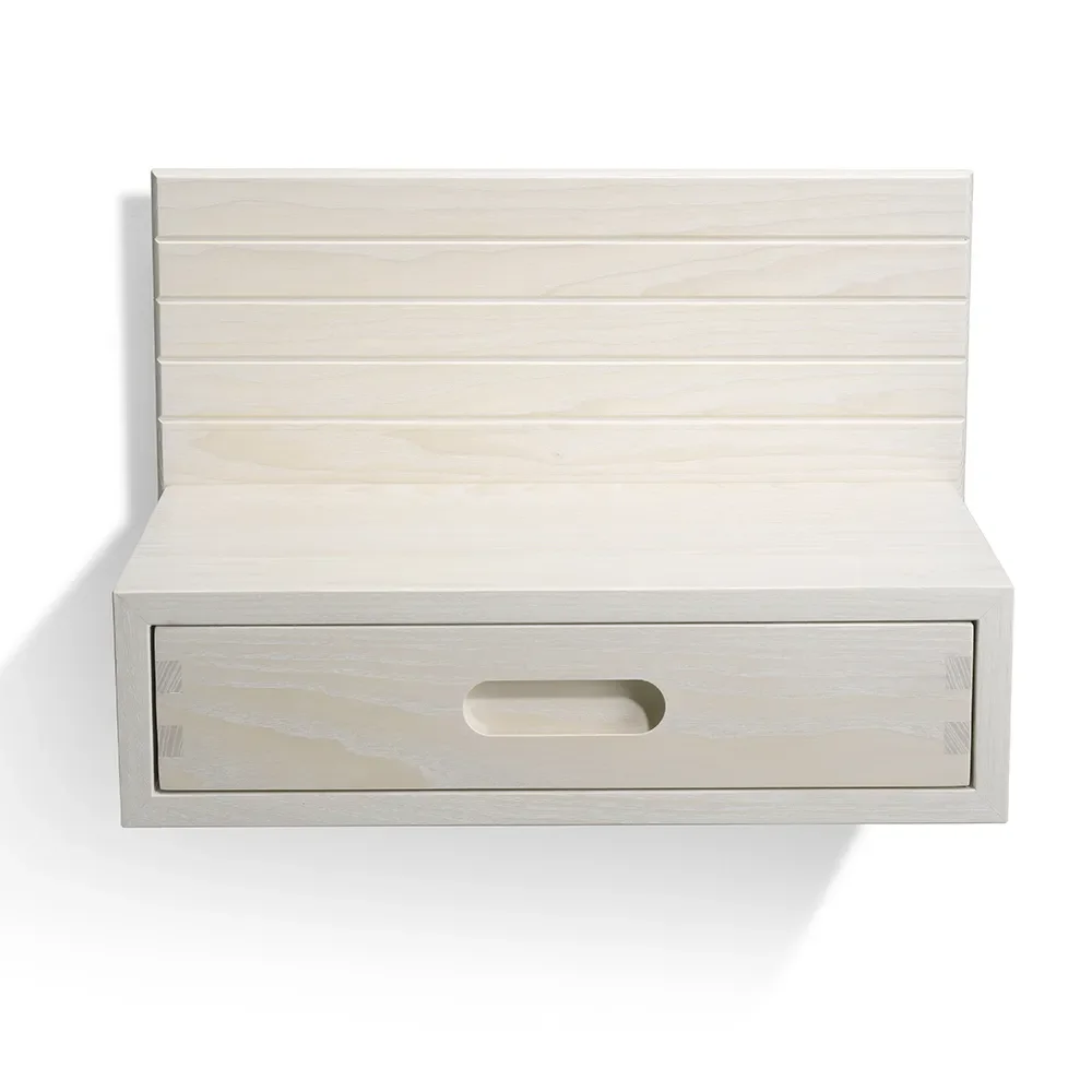Oscarssons Möbel, Altea Sängbord med Låda Vitoljad Ask