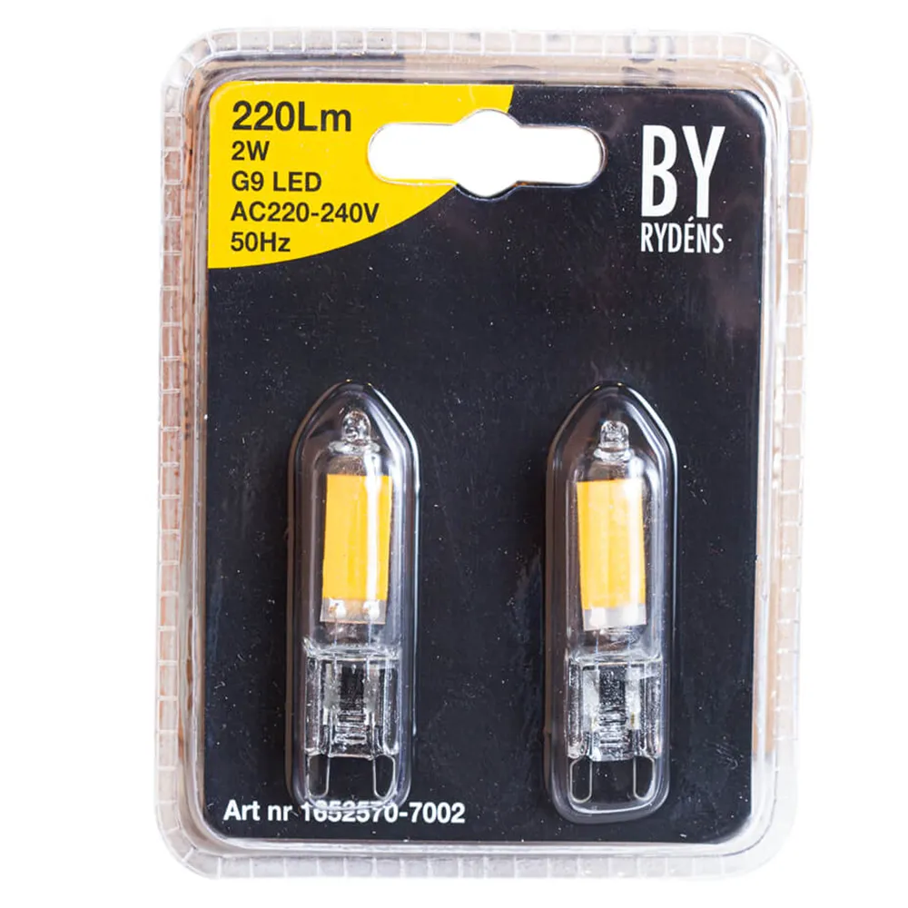 Alternativ bild 1 för by Rydéns, G9 LED dimbar 2W 2700K 220Lm 2-pack