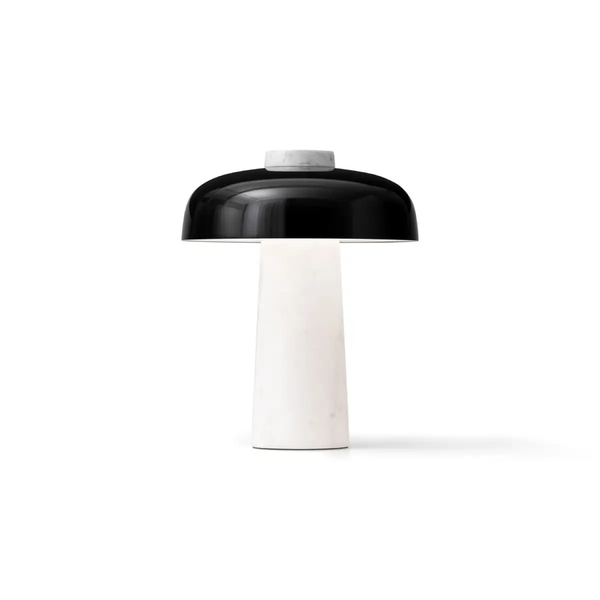 Reverse Bordslampa, Marble, Carrara/Alu. Black