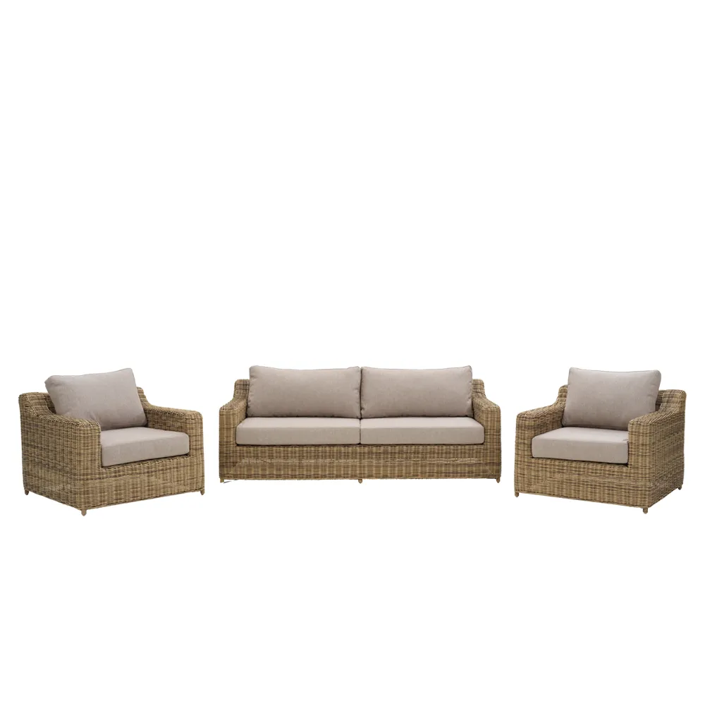 Glendon 3-sits soffa  Rustic / Beige