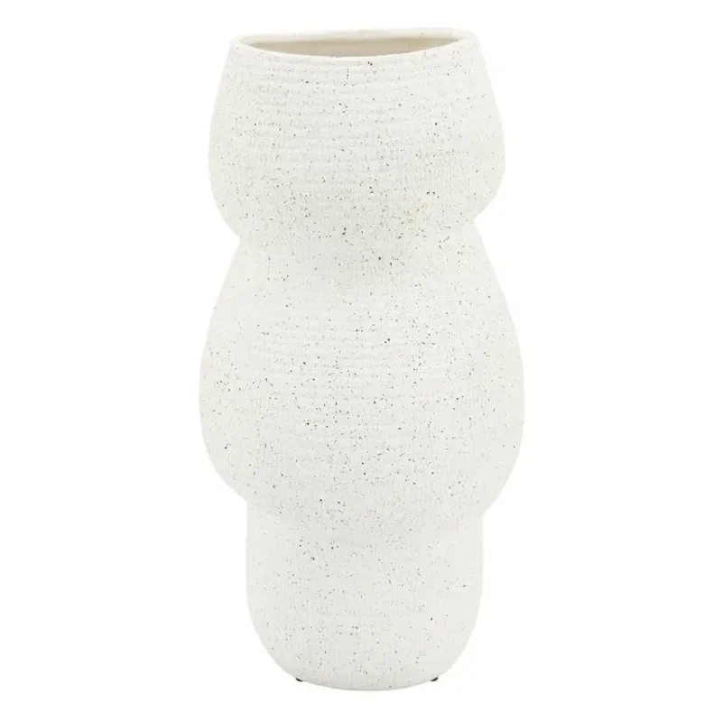 Grava large Vas 23,5x23,5x46 cm Lergods Off white