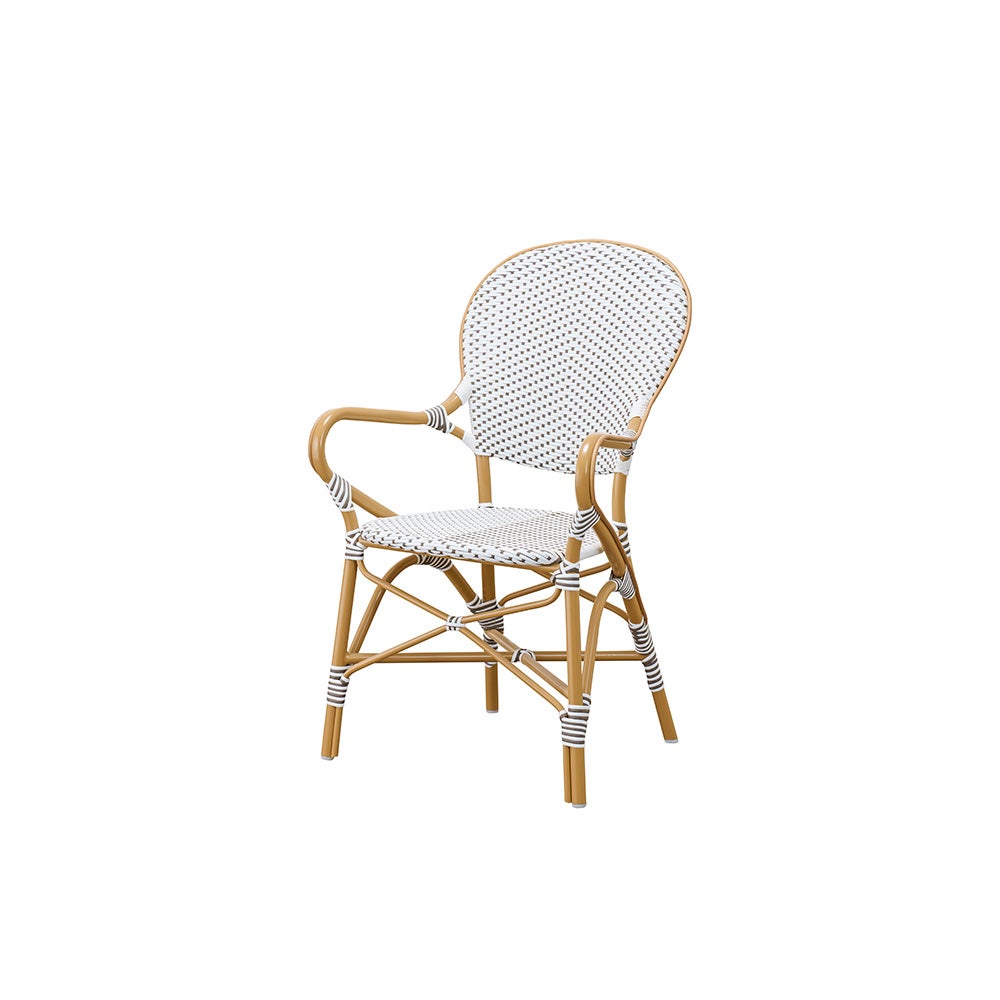 sika design, isabell karmstol vit m/cappuchino prick