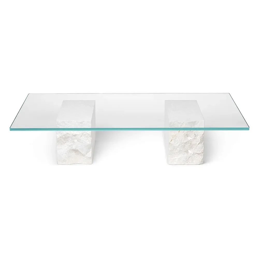 ferm living, mineral soffbord - bianco curia