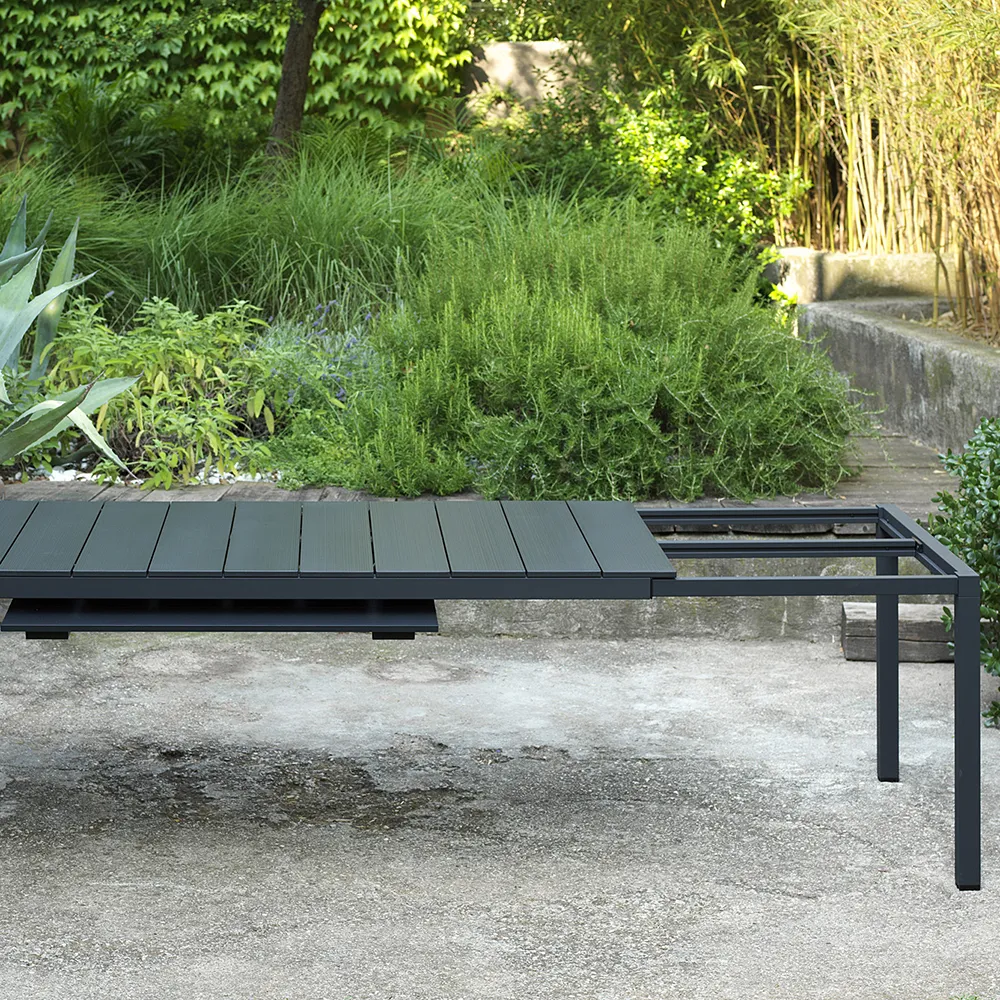 Rio Alu Matbord 140//210x85 cm Anthracite