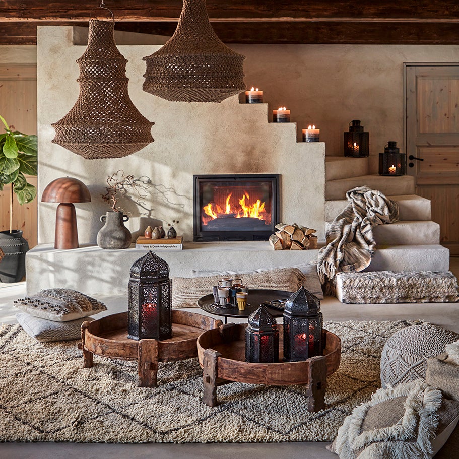 MINNA sittpuff beige/elfenben