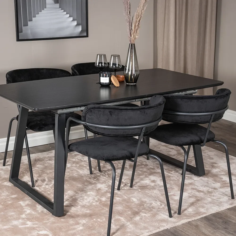 Arrow Matstol Svart 2-pack