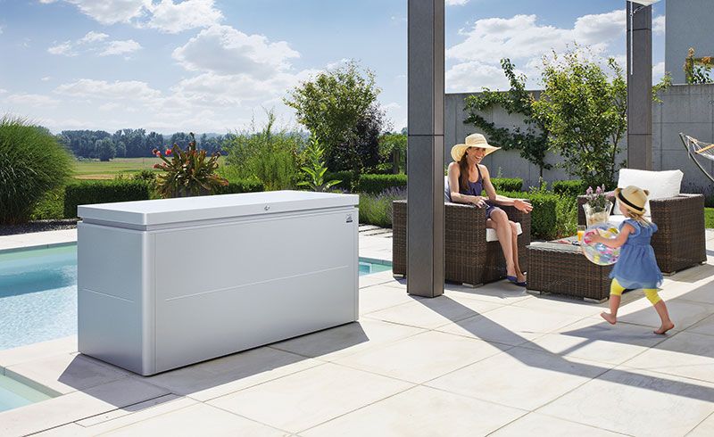 Loungebox 200 cm silver