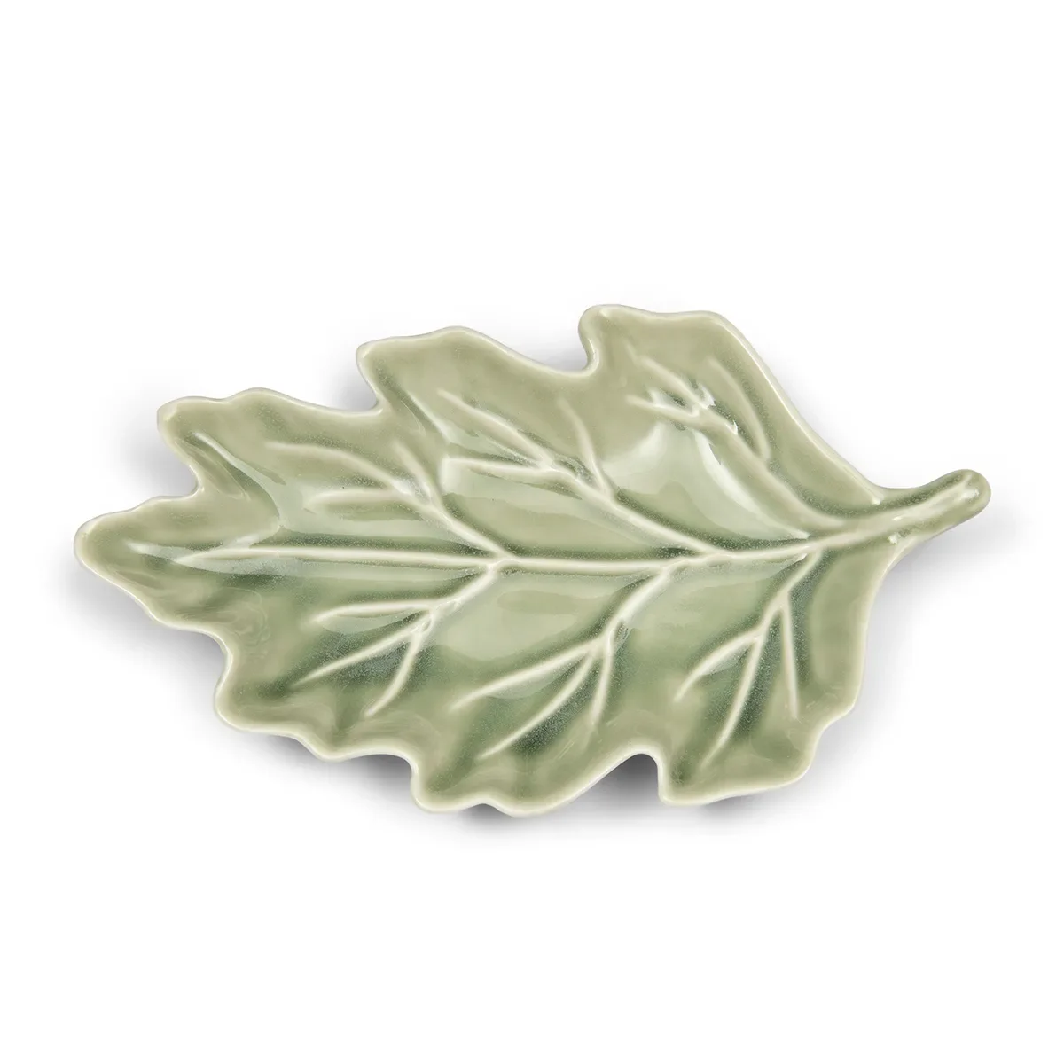Tallrik Autumn Leaf 23,5x13,5 cm Green