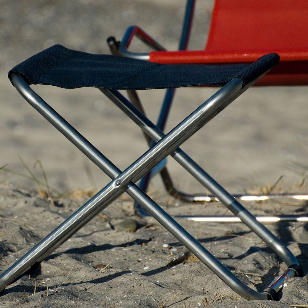 Chico fotpall vit aluminium/textilene 